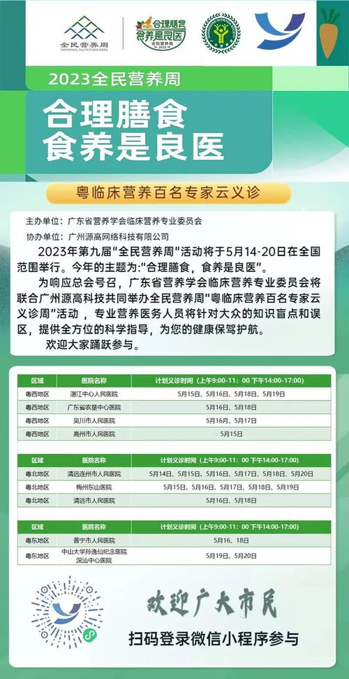 廣東百家醫(yī)院百名營(yíng)養(yǎng)醫(yī)師啟動(dòng)百場(chǎng)營(yíng)養(yǎng)義診 健康咨詢(xún)惠及千家萬(wàn)戶(hù)